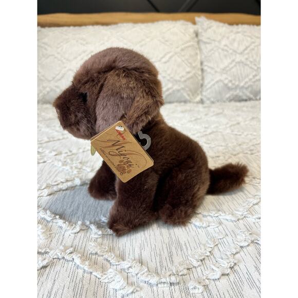 Aurora Miyoni Chocolate Lab Pup Stuffed Animal Realistic Lifelike Brown 11 inch - Picture 2 of 9